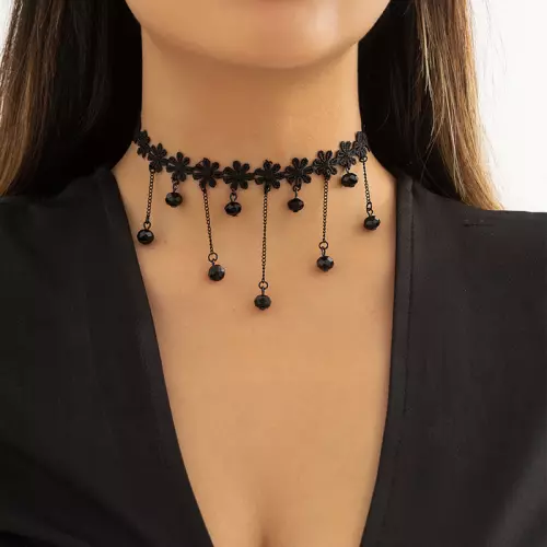 Flowers Diamond Neck Collar – 4/4
