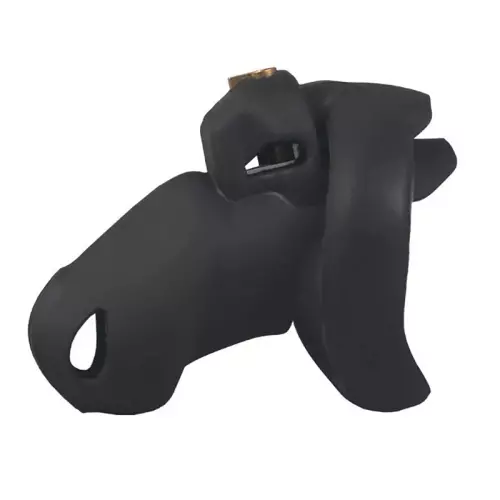 Silikon-Keuschheitskäfig Flexty S 9 x 3,5 cm Schwarz – 3/6