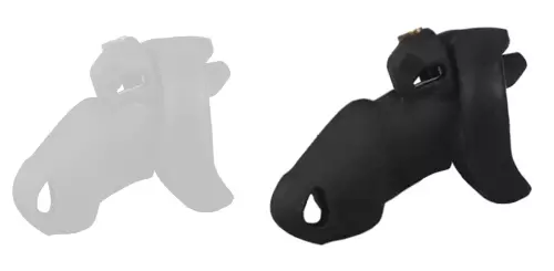 Silikon-Keuschheitskäfig Flexty M 10,5 x 3,5 cm Schwarz – 1/3
