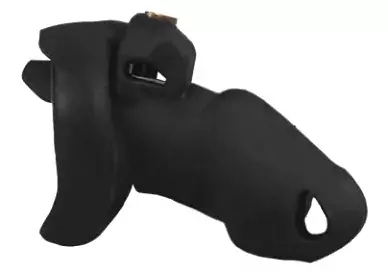 Silikon-Keuschheitskäfig Flexty M 10,5 x 3,5 cm Schwarz – 2/3
