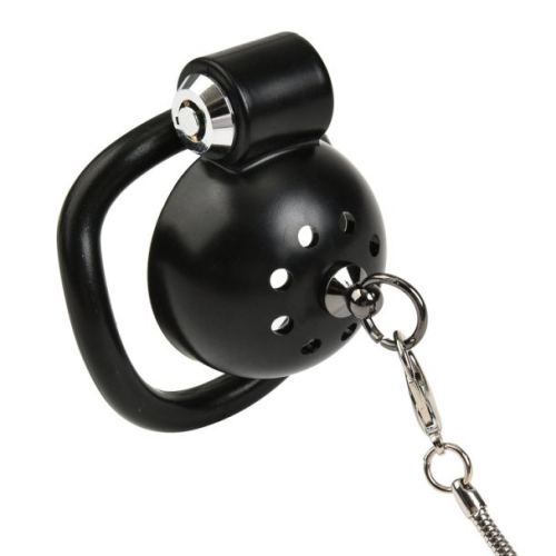 Cage avec laisse Round Leash 4 x 3.5 cm Noire