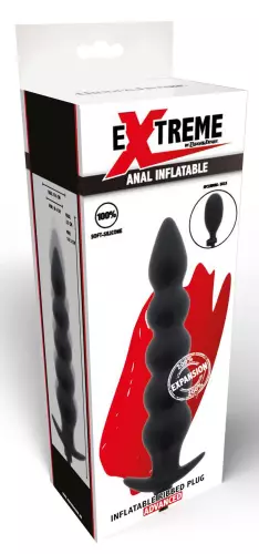 Aufblasbarer Plug Ribbed Advanced 18,5 x 4 cm Schwarz – 2/5