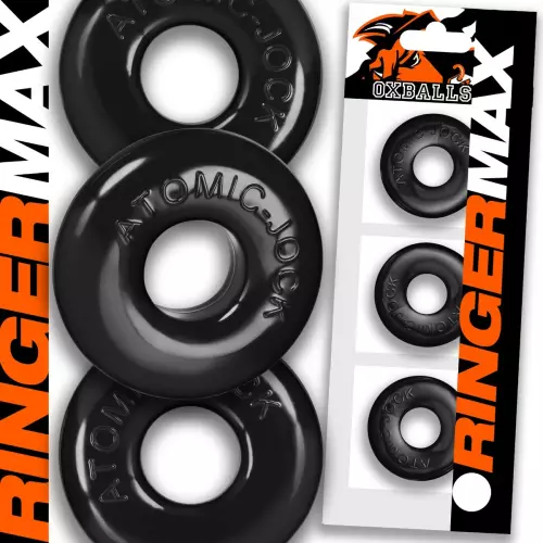 Lot von 3 Cockrings Ringer Max 20 mm Schwarz – 2/4