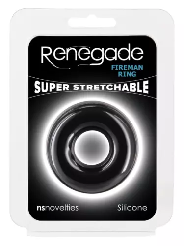 Cockring Stretch Fireman Schwarz – 7/12