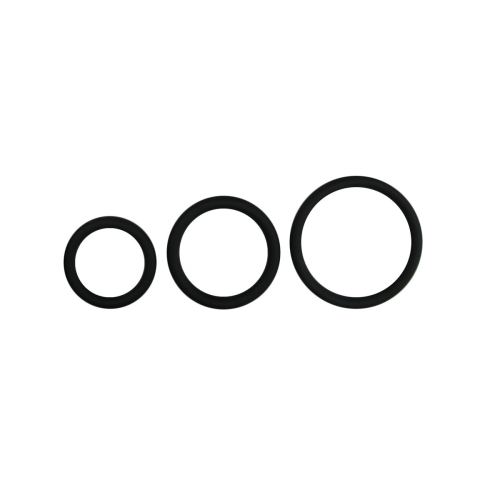 Pack 3 Black Silicone Cock Rings