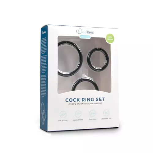 Set 3 Silikon Cockrings Schwarz – 2/9