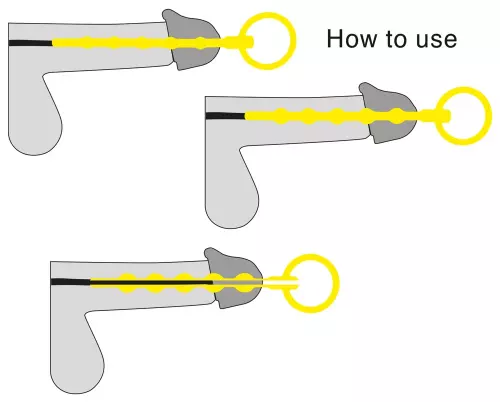 Kit mit 3 Harnröhrentrainings-Stäben 12 cm - Durchmesser 7 bis 12mm – 8/8
