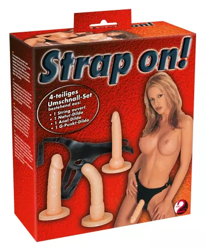 Harness mit 3 Dildos Strap-On Real 16 x 4.5cm – 2/8