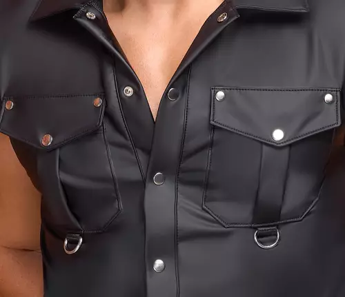 Ärmellose Hemdbluse Lessio Schwarz – 7/8