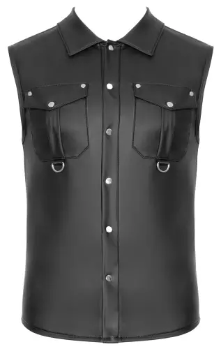 Ärmellose Hemdbluse Lessio Schwarz – 8/8