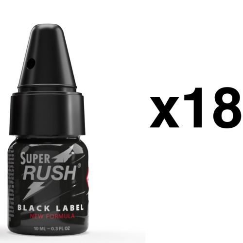 SUPER RUSH Black Label 10ml Bouchon Diffuseur x18
