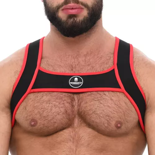 Neopren-Harness Zeus Schwarz-Rot – 1/2
