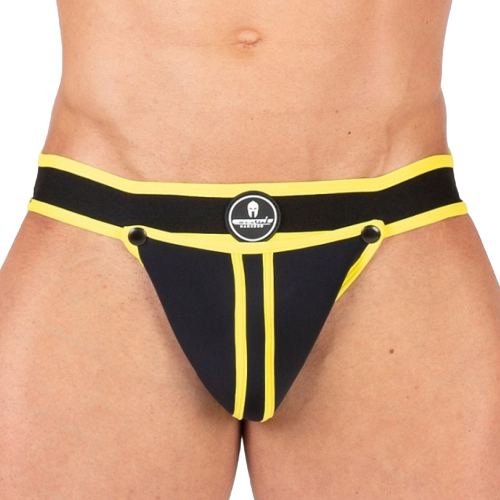 Jockstrap Shell Noir-Jaune