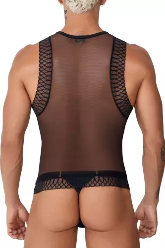 Transparentes Mesh Trägertop BASTET Schwarz – 2/9