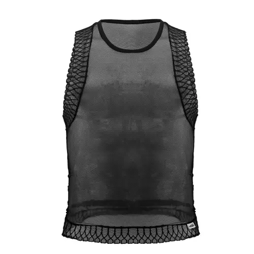 Transparentes Mesh Trägertop BASTET Schwarz – 4/9
