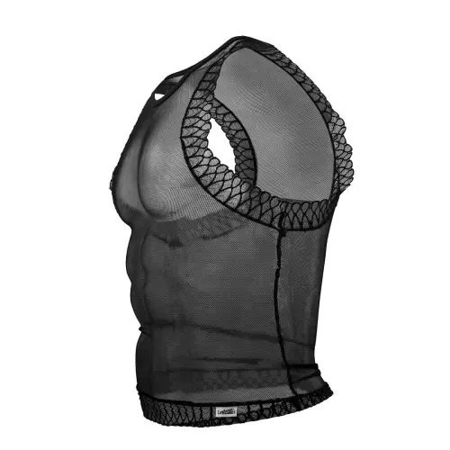 Transparentes Mesh Trägertop BASTET Schwarz – 5/9