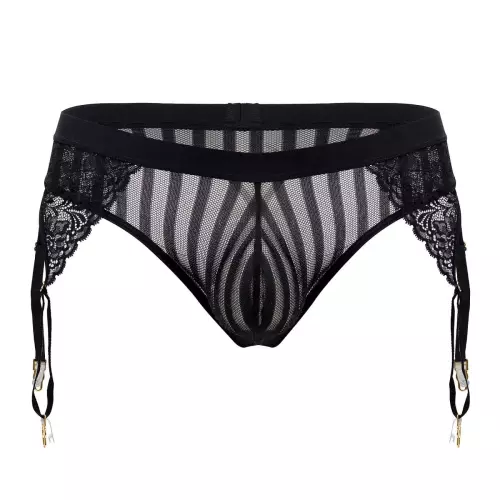 String mit Strumpfhaltern Turan Schwarz – 4/8