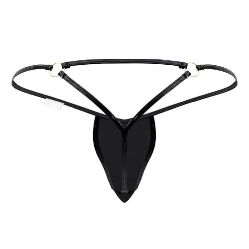String Wet-Look Benten Schwarz – 6/8