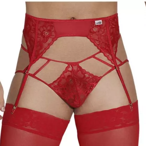 Strumpfhalter Jockstrap Pinga Rot – 1/6