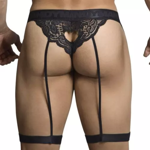 String Strumpfhalter Spitze Peitho Schwarz – 2/6