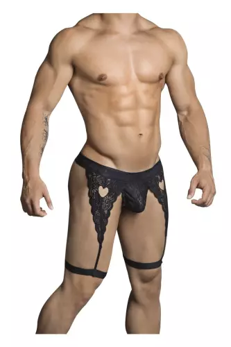 String Strumpfhalter Spitze Peitho Schwarz – 3/6