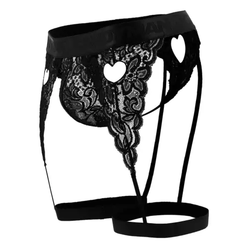 String Strumpfhalter Spitze Peitho Schwarz – 5/6
