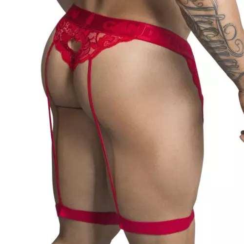 String Strumpfhalter Spitze Peitho Rot – 2/6