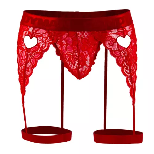 String Strumpfhalter Spitze Peitho Rot – 4/6