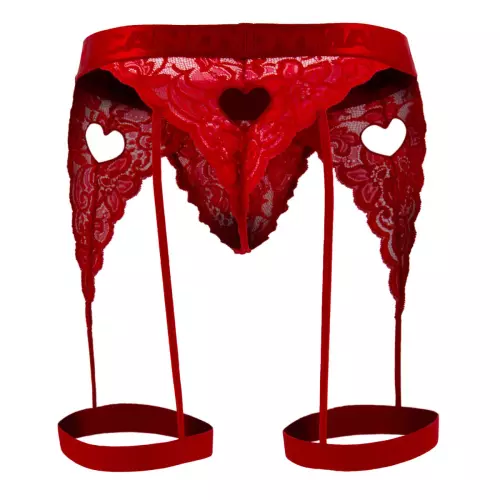 String Strumpfhalter Spitze Peitho Rot – 6/6