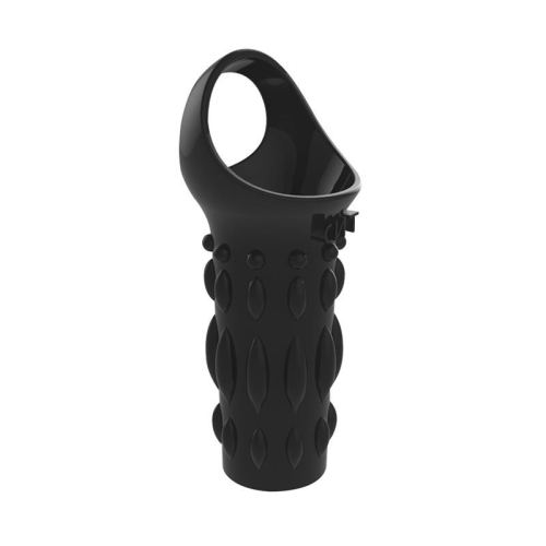 Etui für Penis Strukturiert Schwarz 8 x 3.8cm