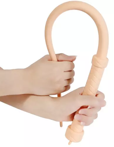 Peitsche aus Silikon BULL 60cm Hautfarben – 3/4