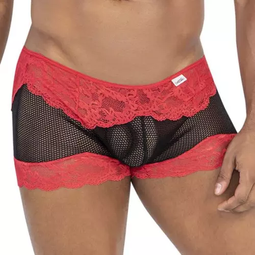Spitzenhose Hymen Rot und Schwarz – 1/8