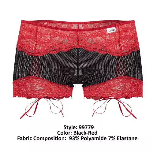 Spitzenhose Hymen Rot und Schwarz – 7/8