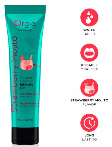 Aromatisiertes Gleitmittel Cocktail Mojito Erdbeere 100ml – 2/2