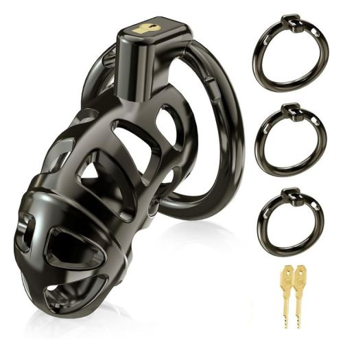 Keuscheitskäfig Very Lock 10,5 x 3,5 cm Schwarz
