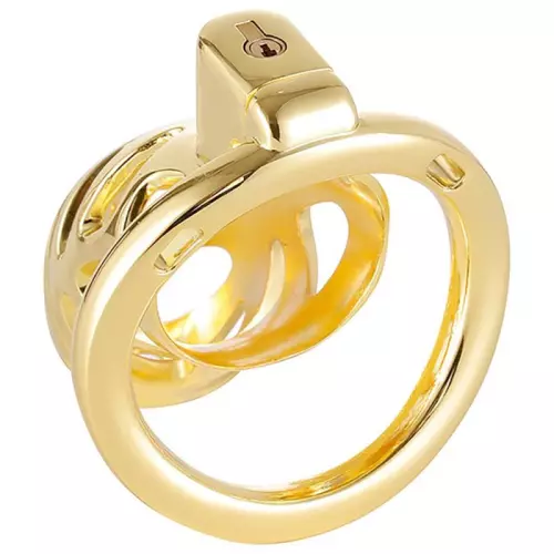 Keuschheitskäfig Very Lock 10,5 x 3,5 cm Golden – 2/5