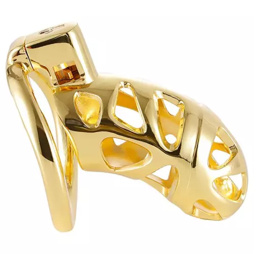 Keuschheitskäfig Very Lock 10,5 x 3,5 cm Golden – 4/5