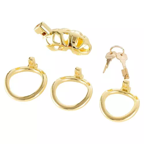 Keuschheitskäfig Very Lock 10,5 x 3,5 cm Golden – 5/5
