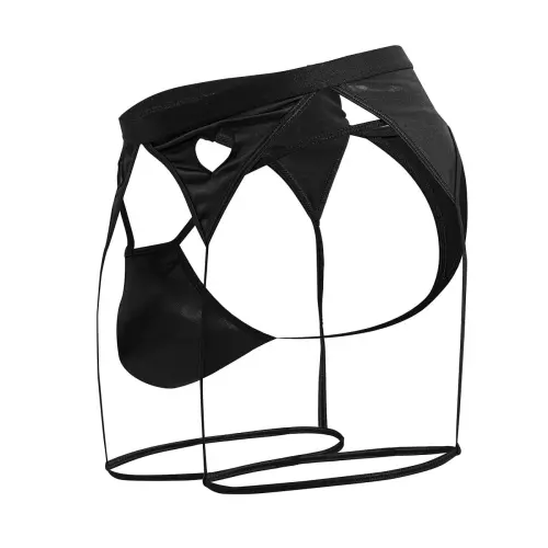 String Strumpfhalter Kamat Schwarz – 5/8