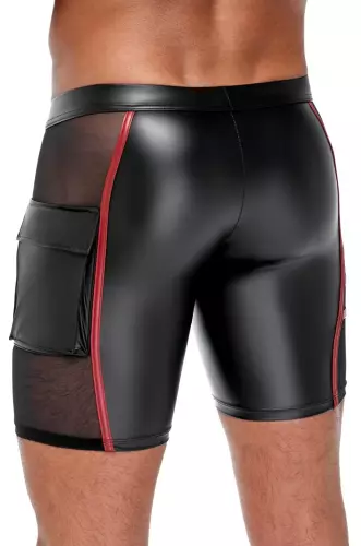 Short mit Reißverschluss Ormeto Schwarz-Rot – 2/8