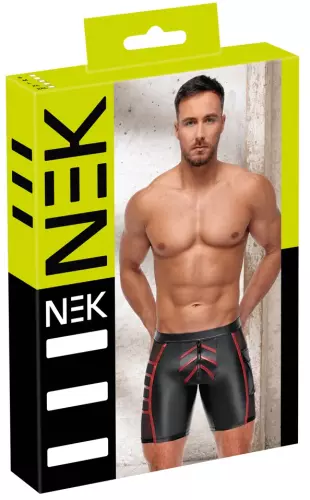 Short mit Reißverschluss Ormeto Schwarz-Rot – 3/8