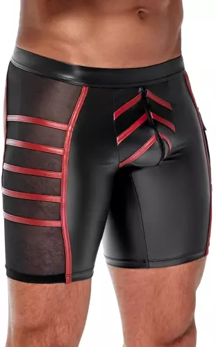Short mit Reißverschluss Ormeto Schwarz-Rot – 4/8