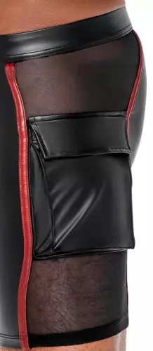 Short mit Reißverschluss Ormeto Schwarz-Rot – 7/8