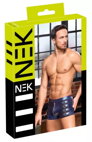 Boxer mit Reißverschluss Eclino Metallisch Blau – 3/8