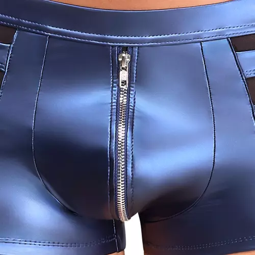 Boxer mit Reißverschluss Eclino Metallisch Blau – 7/8