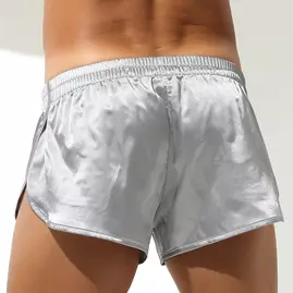 Kurze Hose mit Jockstrap-Schlitz Silber – 2/3