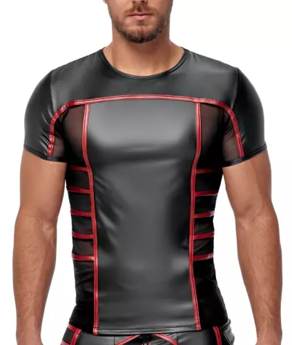 T-Shirt TOP ORMETO Schwarz-Rot – 1/8