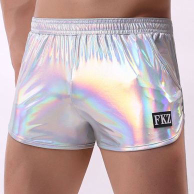 Short brillant Fakiz Gris argenté