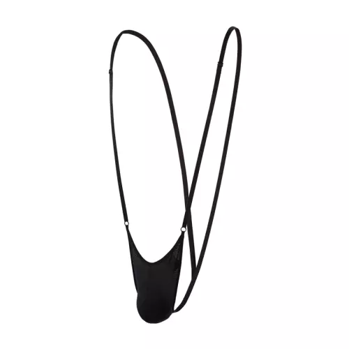 String mit verstellbaren Riemen STRANY Schwarz – 2/3