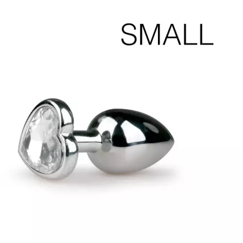 Silber Schmuck-Butt-Plug Herzform - SMALL 6.3 x 2.6 cm – 1/5